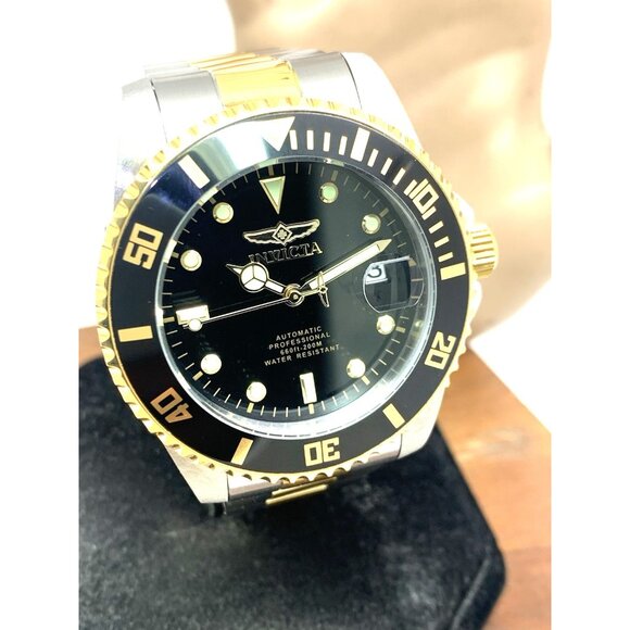 Invicta Men's Watch 36973 Pro Diver Automatic Black Dial Two Tone Steel 44mm - Picture 14 of 15